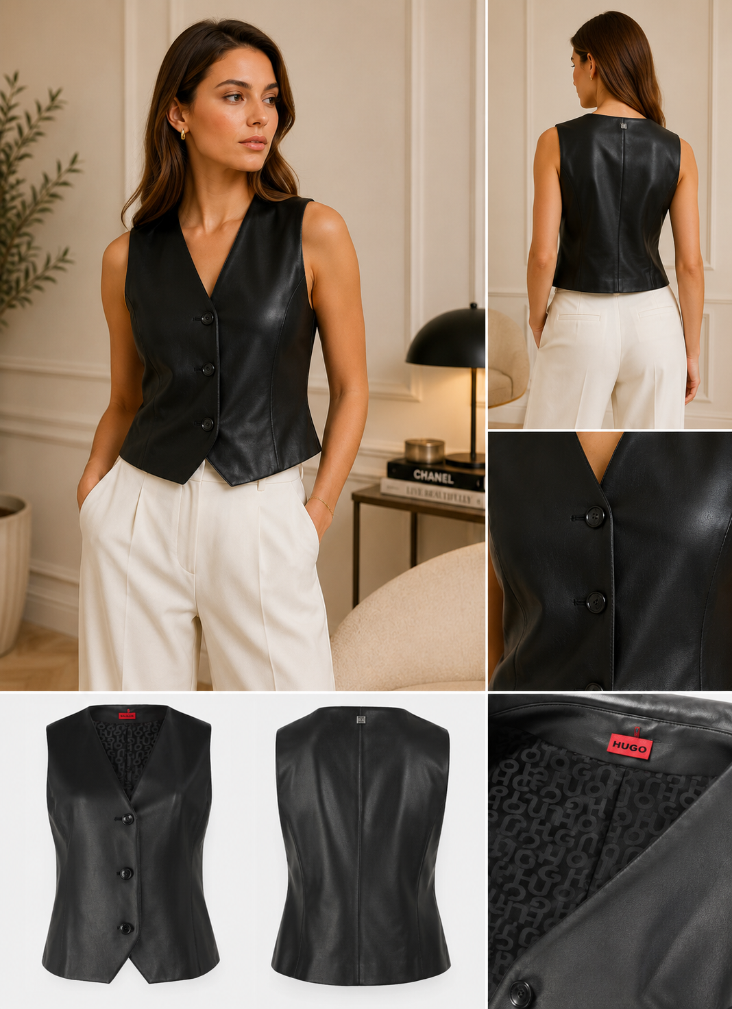 HUGO BOSS Alimala-1 Vestă Damă Neagră Originală