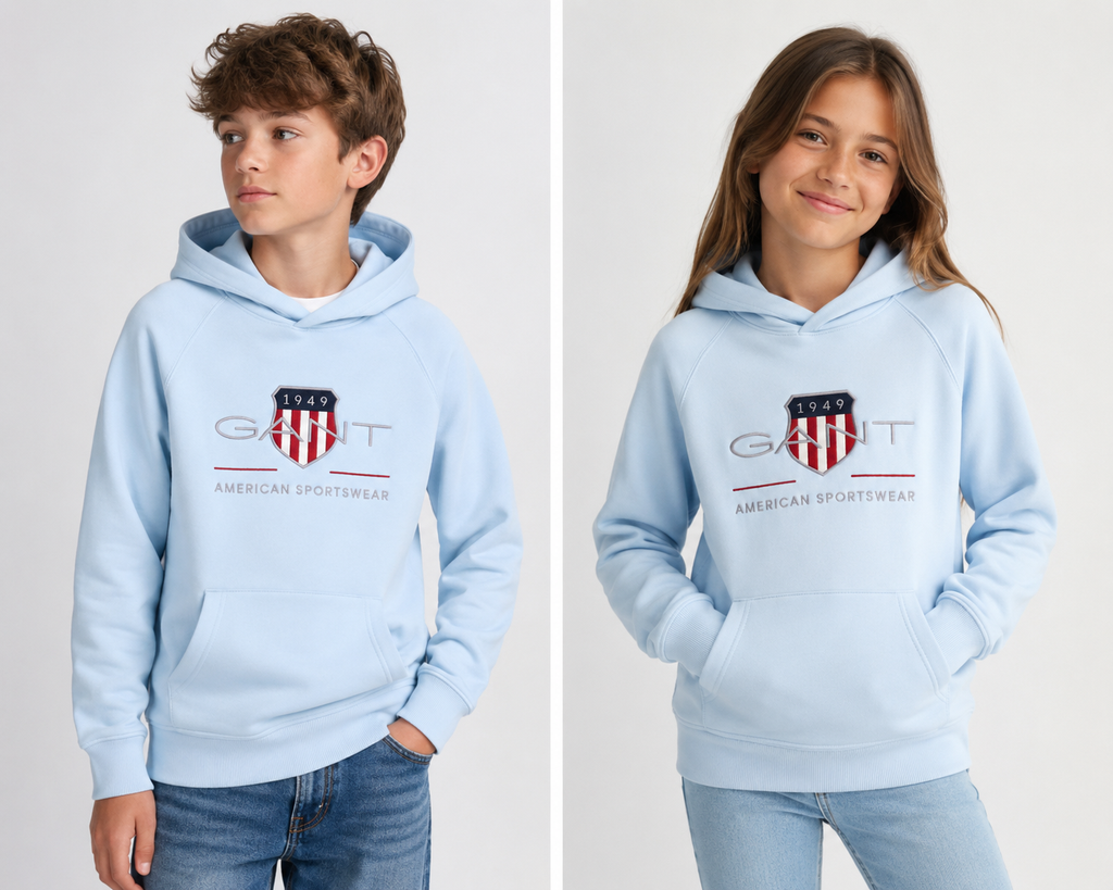 Hanorac GANT Archive Shield Hoodie Calming Blue