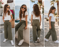 Pantaloni Fete Pepe Jeans NANIA Leaf Green 4 Ani (104 cm)