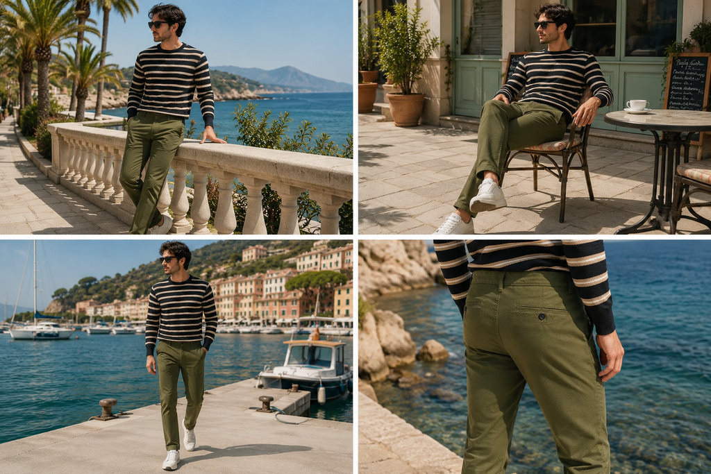 Pantaloni Marc O'Polo Tapered Fit Asher Green