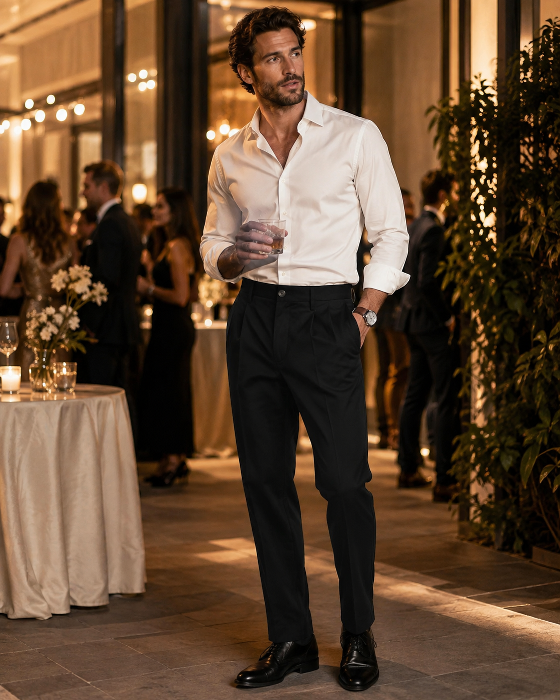 Pantaloni chino cu pense Amazon Essentials bărbați – Classic Fit