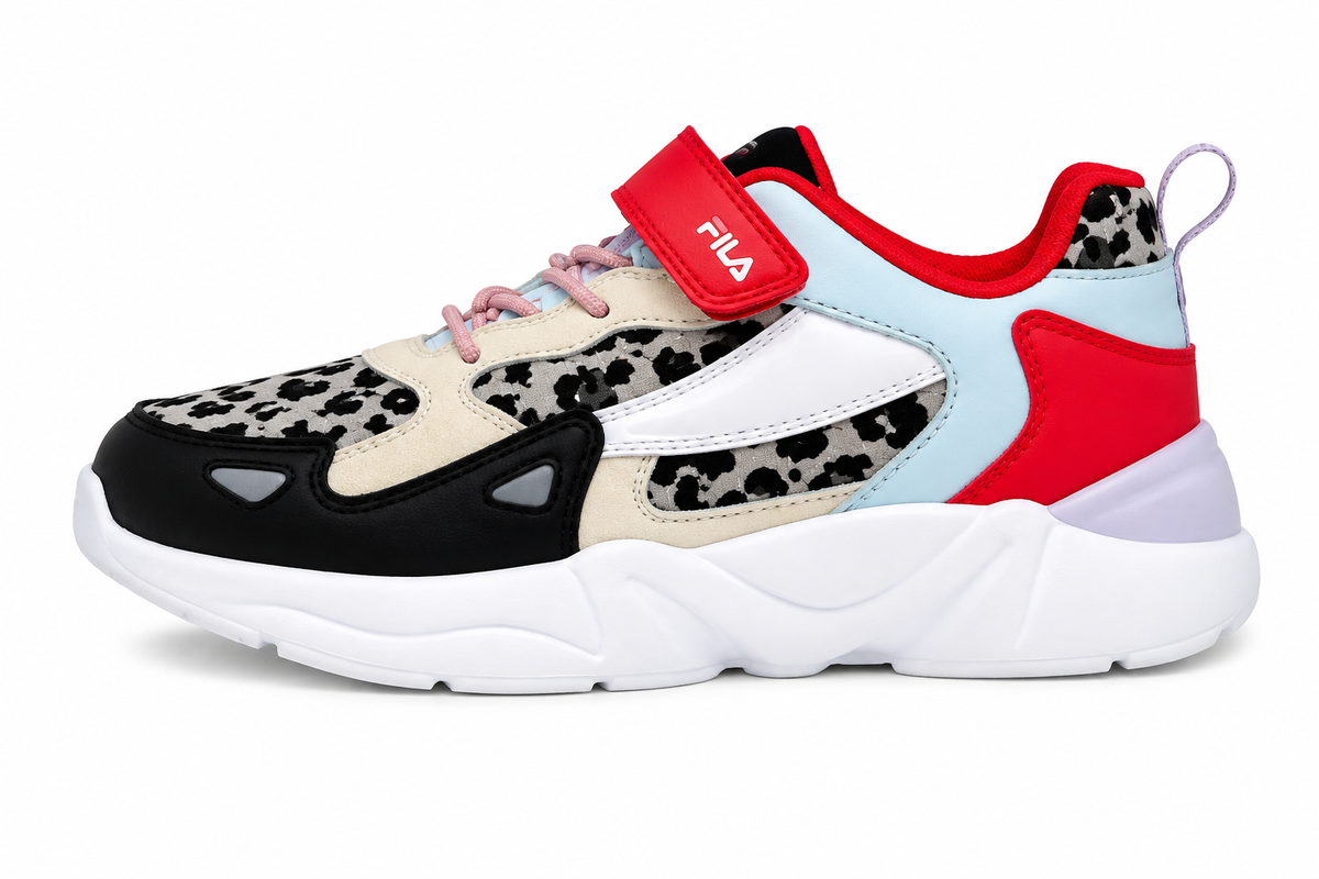 Pantofi sport copii FILA Ventosa A Velcro Kids Black–Azalea