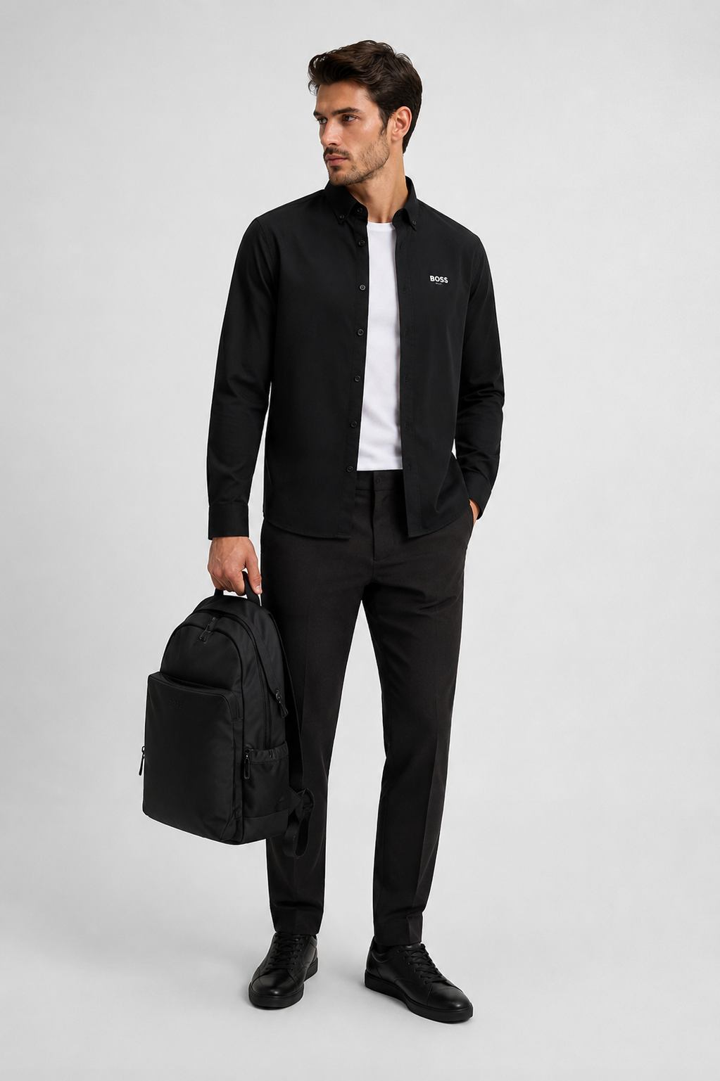 HUGO BOSS B_Motion L Cămașă Bărbați Neagră – Originală