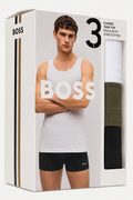 Maiou BOSS bărbați Classic Tank Top Regular Fit 3 buc Pure Cotton