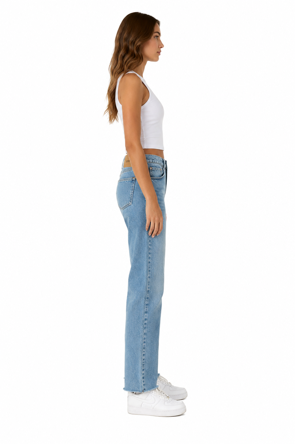 Blugi damă JJXX JXSeoul Straight Mid Waist Light Blue Denim