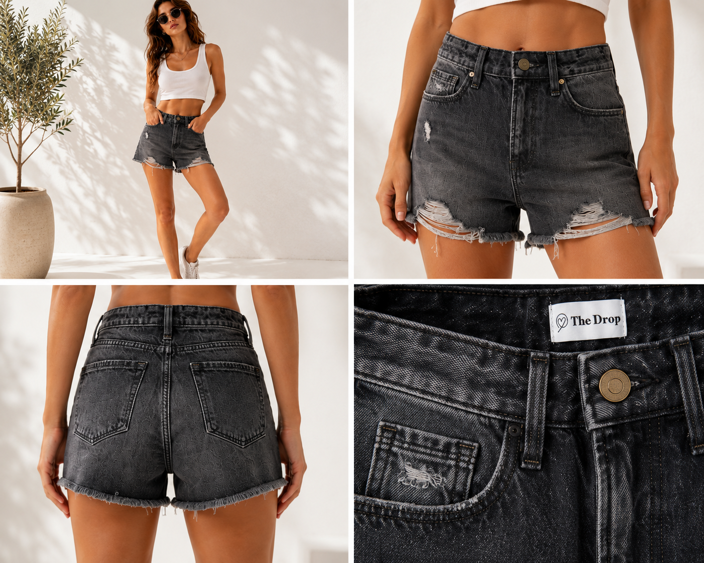 Pantaloni scurți din denim The Drop Arin