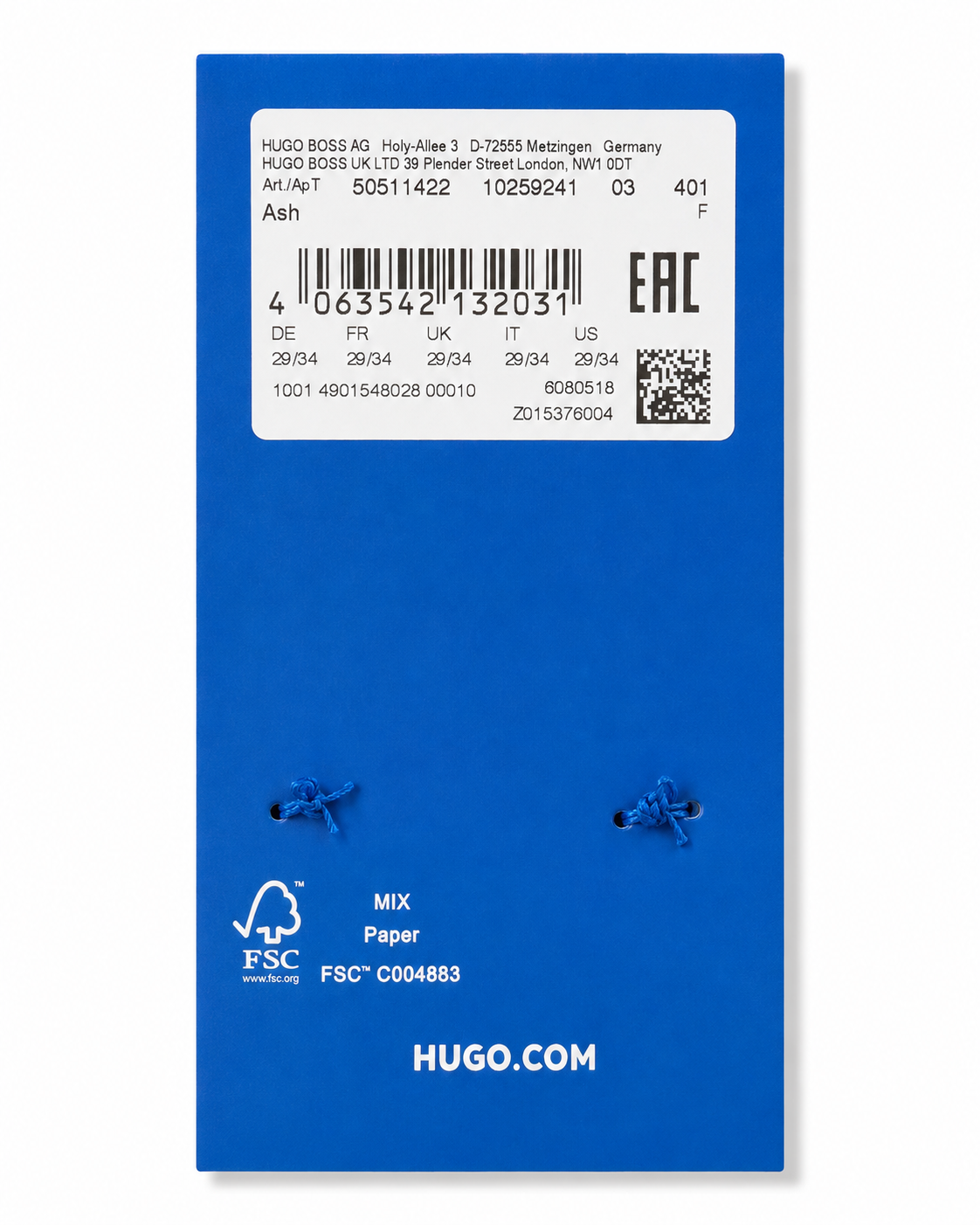 Blugi HUGO Ash bărbați Slim Fit Dark Blue
