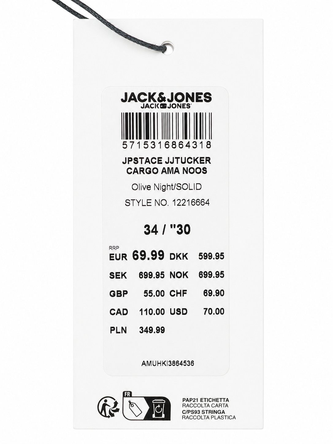 Pantaloni cargo Jack & Jones Tucker Tapered Fit bărbați