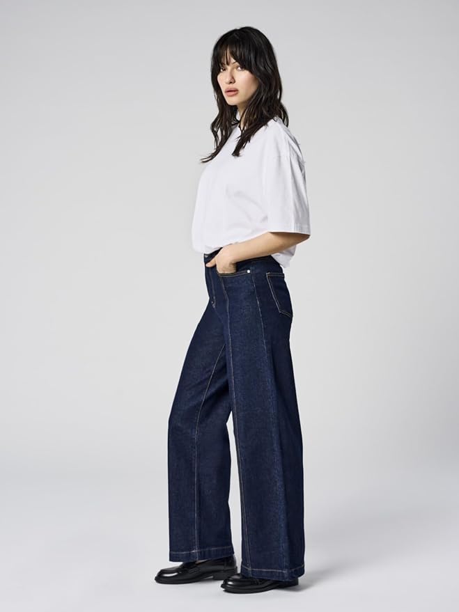 ONLY Hope Wide EX High Waist Jeans Damă – Dark Blue Denim ONLHOPE