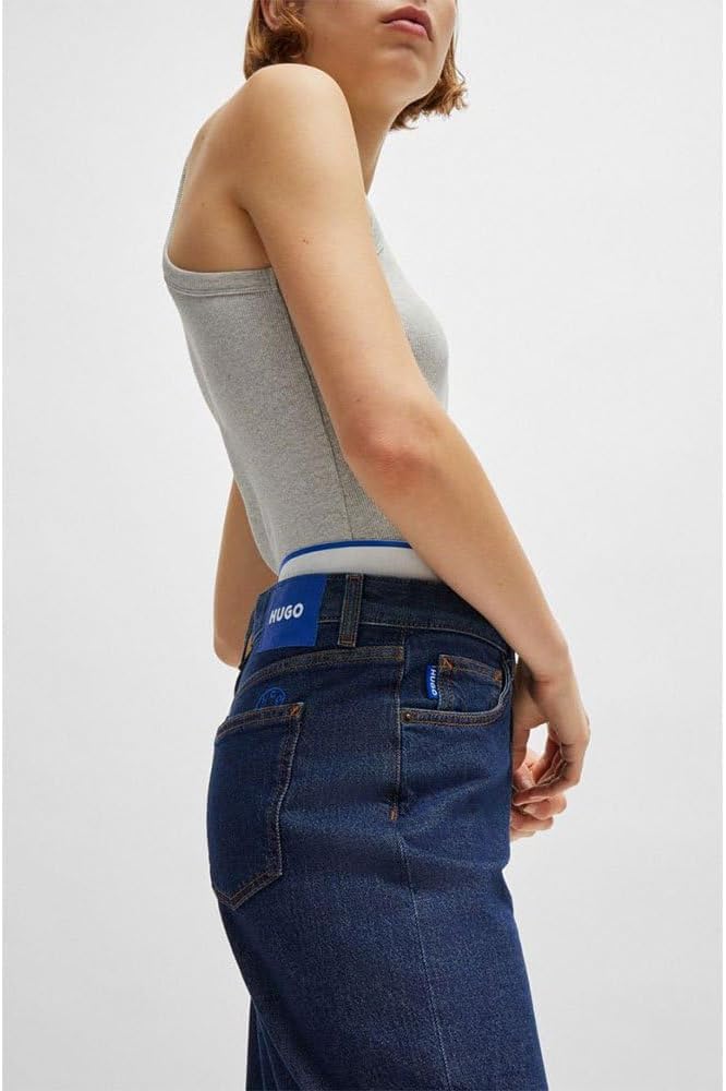 HUGO Blugi Damă Elyah_B Straight Fit Dark Blue Originali