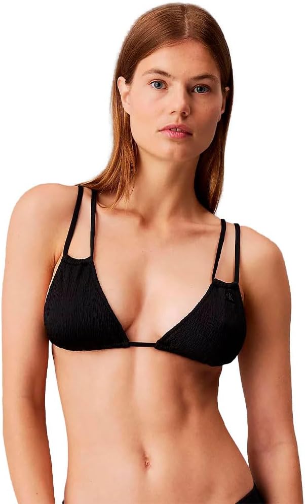 CALVIN KLEIN Top Bikini Triangle Negru Damă XS Original