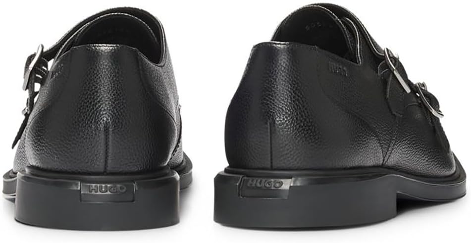 HUGO BOSS Pantofi Eleganți Bărbați Gryff_Monk_grlt Negri din Piele