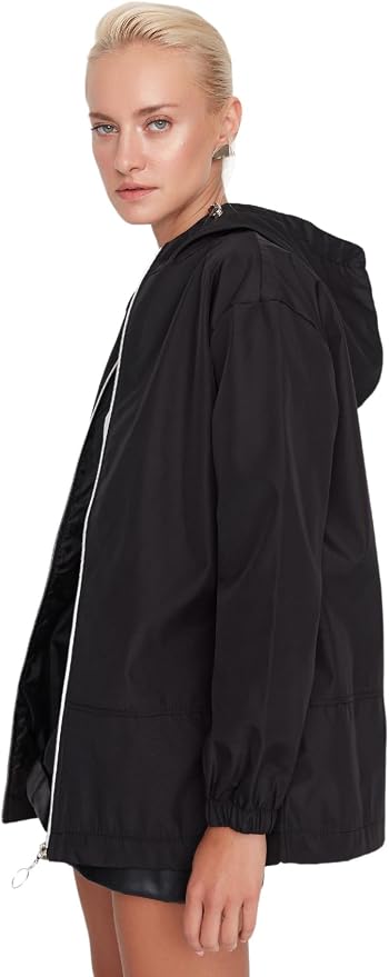 Jachetă TRENDYOL MILLA femei cu glugă hidrofugă Oversized