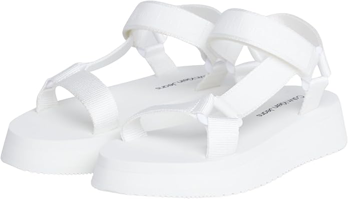 Sandale Calvin Klein Jeans Velcro Webbing DC Damă, Bright White (Alb)
