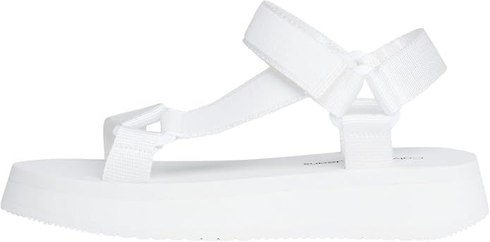 Sandale Calvin Klein Jeans Velcro Webbing DC Damă, Bright White (Alb)