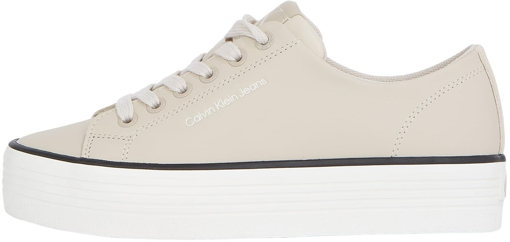 Calvin Klein Jeans Sneakers Bold Vulc Flatf Low LTH IN Damă crem