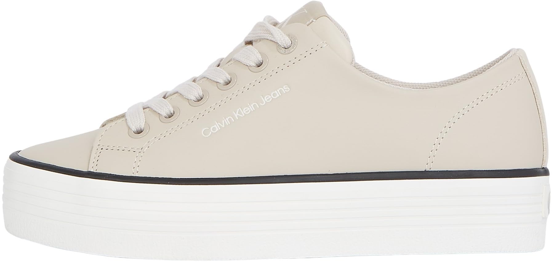 Calvin Klein Jeans Sneakers Bold Vulc Flatf Low LTH IN Damă crem