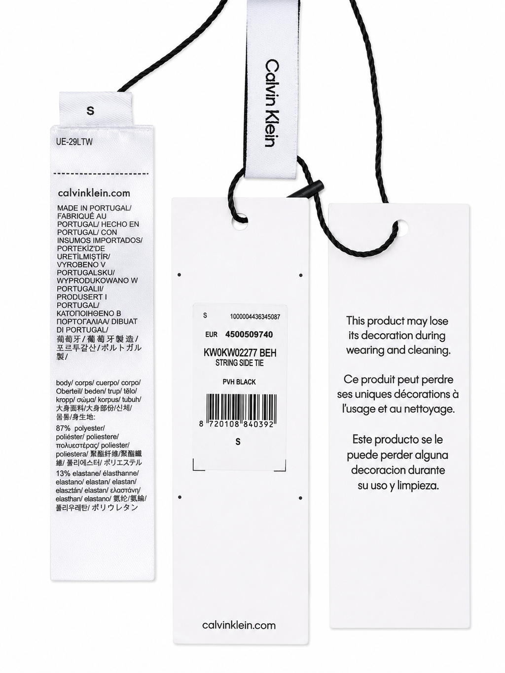 Slip costum de baie Calvin Klein String Side Tie damă