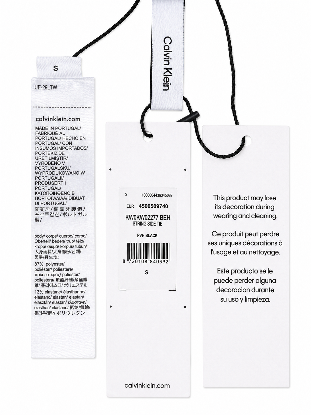 Slip costum de baie Calvin Klein String Side Tie damă