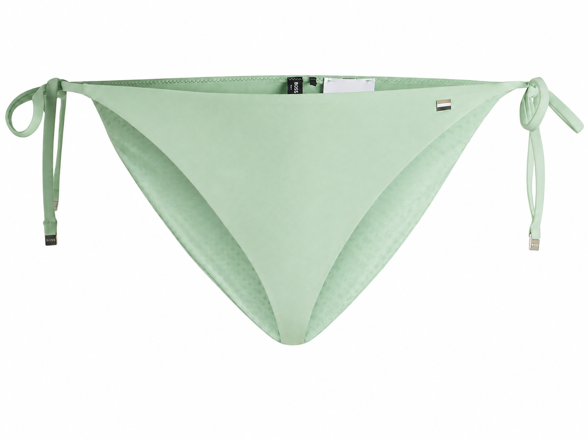 Slip BOSS verde pastel, cu șnururi laterale