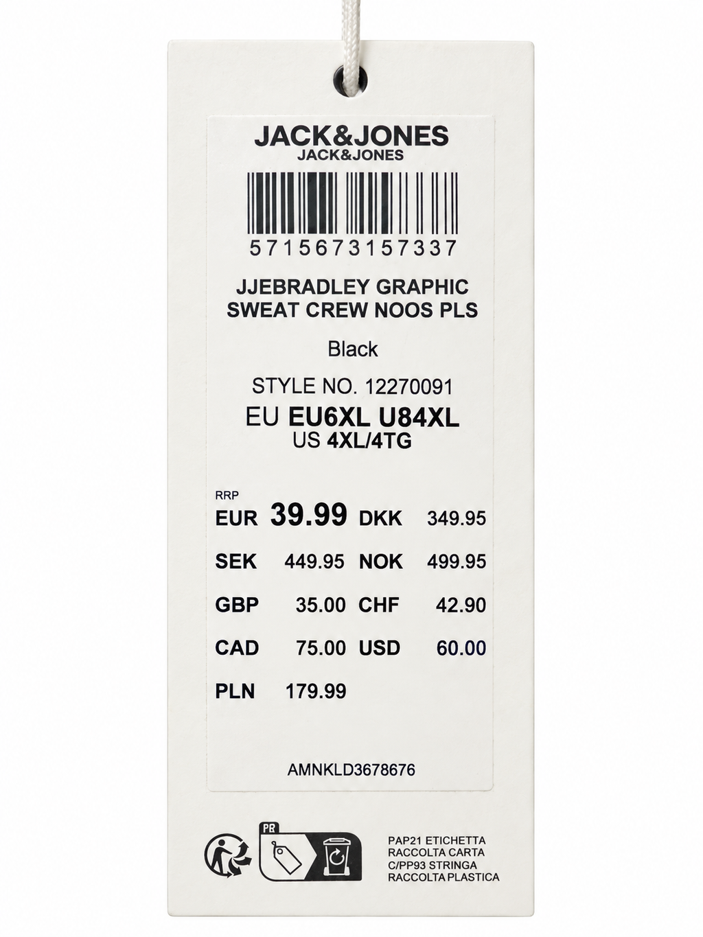 Bluză Bărbați Jack & Jones Plus Size JJEBRADLEY – imagine produs 3