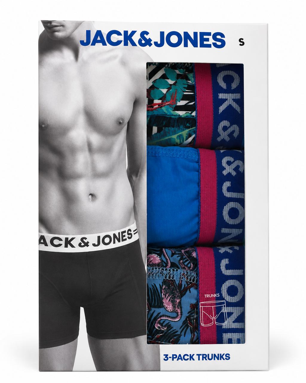 Boxeri JACK & JONES bărbați JACLAKELAND Trunks 3 Pack albastru