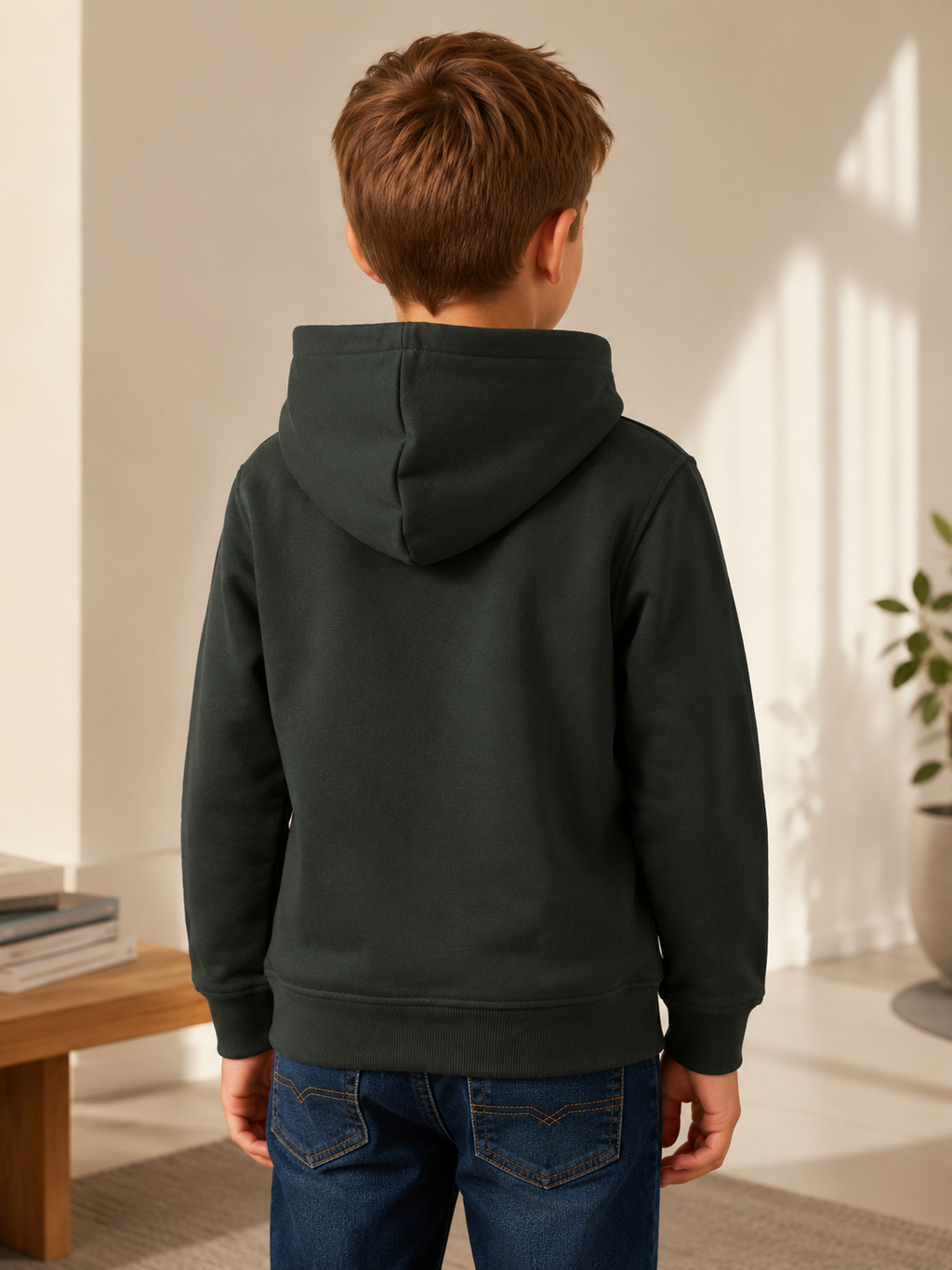 Hanorac copii Jack & Jones Originals Studio cu glugă – Forest River