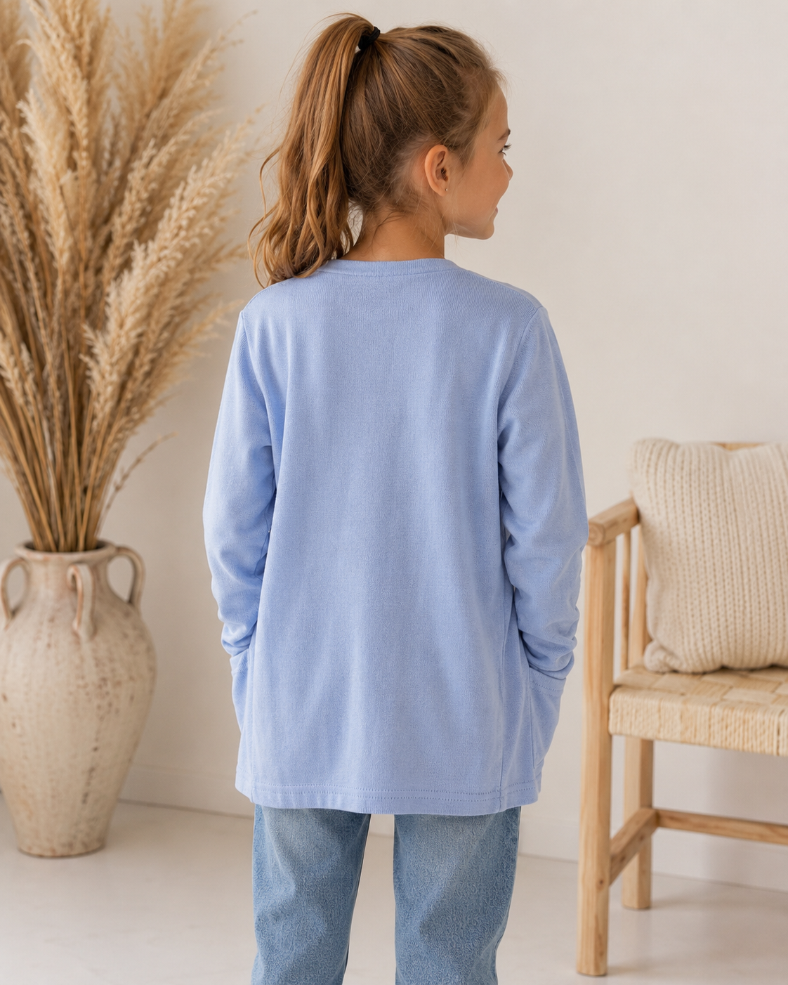 Cardigan tricotat foarte moale pentru fete Name It Basic Needs