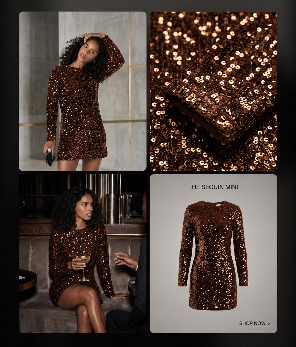 THE DROP Luz Rochie scurta cu paiete