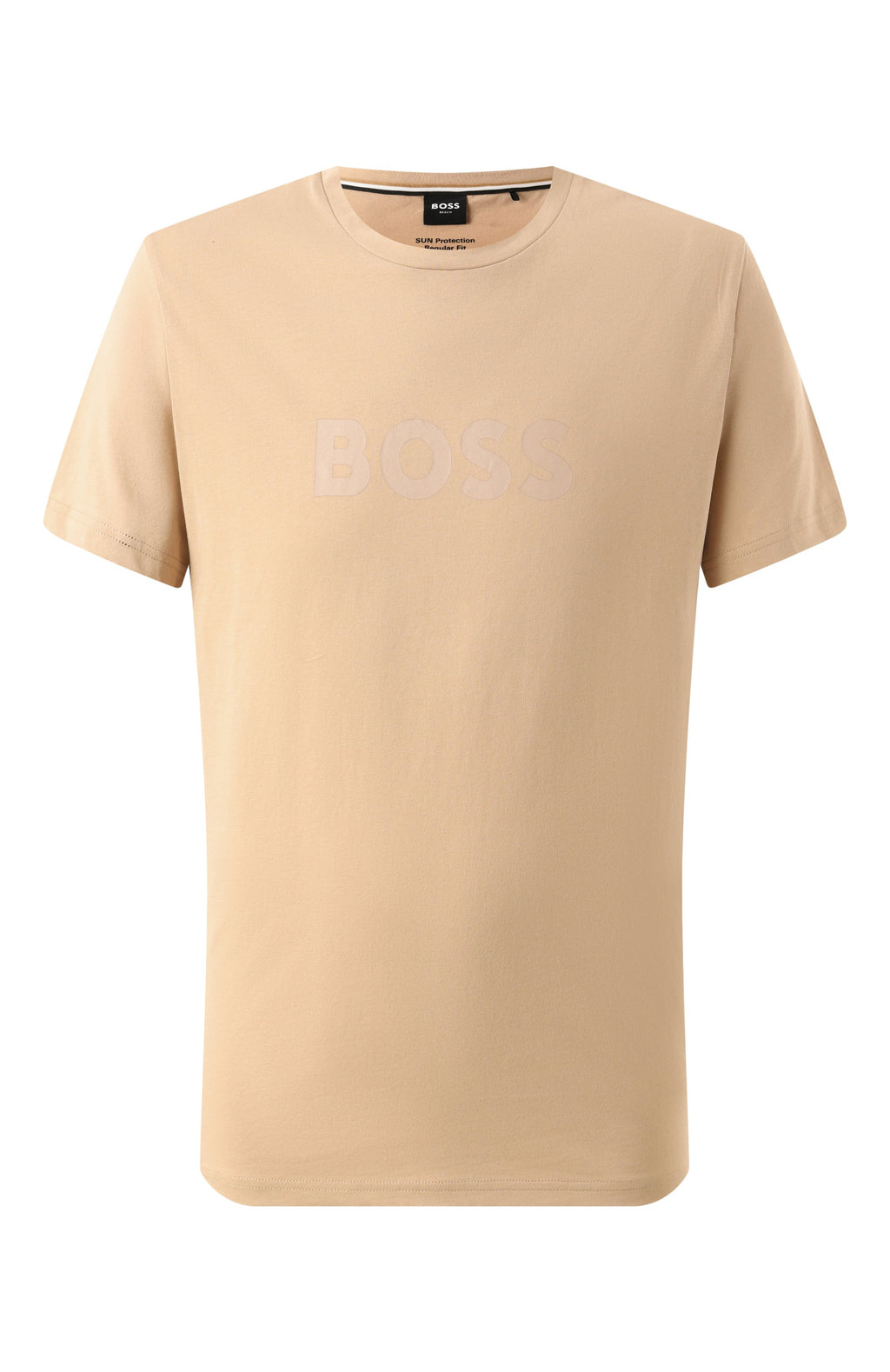 Tricou HUGO BOSS BOSS Logo 3D Bej Sand Regular Fit Bărbați – Mărimea S – Nou cu etichetă