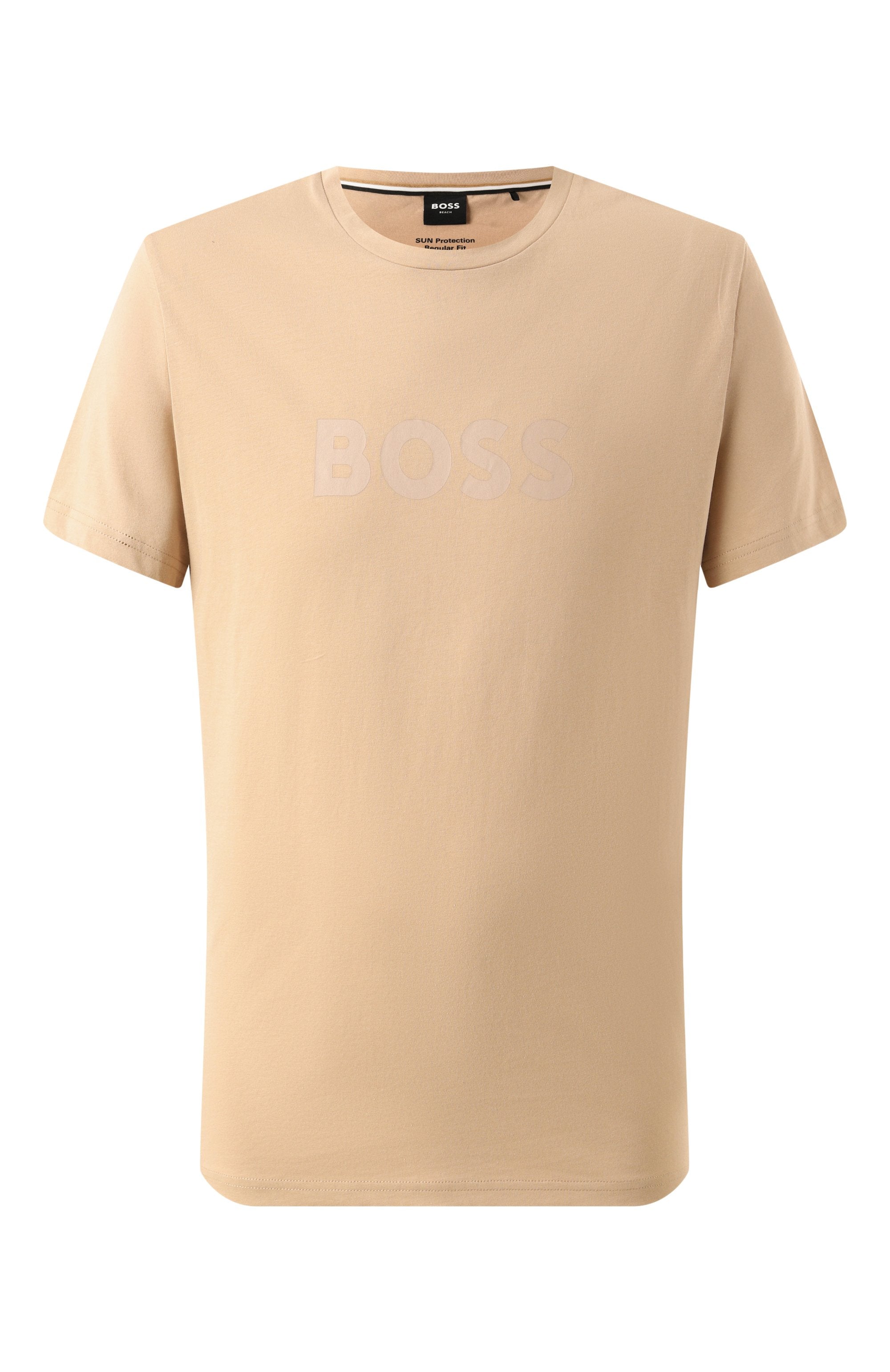 Tricou HUGO BOSS BOSS Logo 3D Bej Sand Regular Fit Bărbați – Mărimea S – Nou cu etichetă