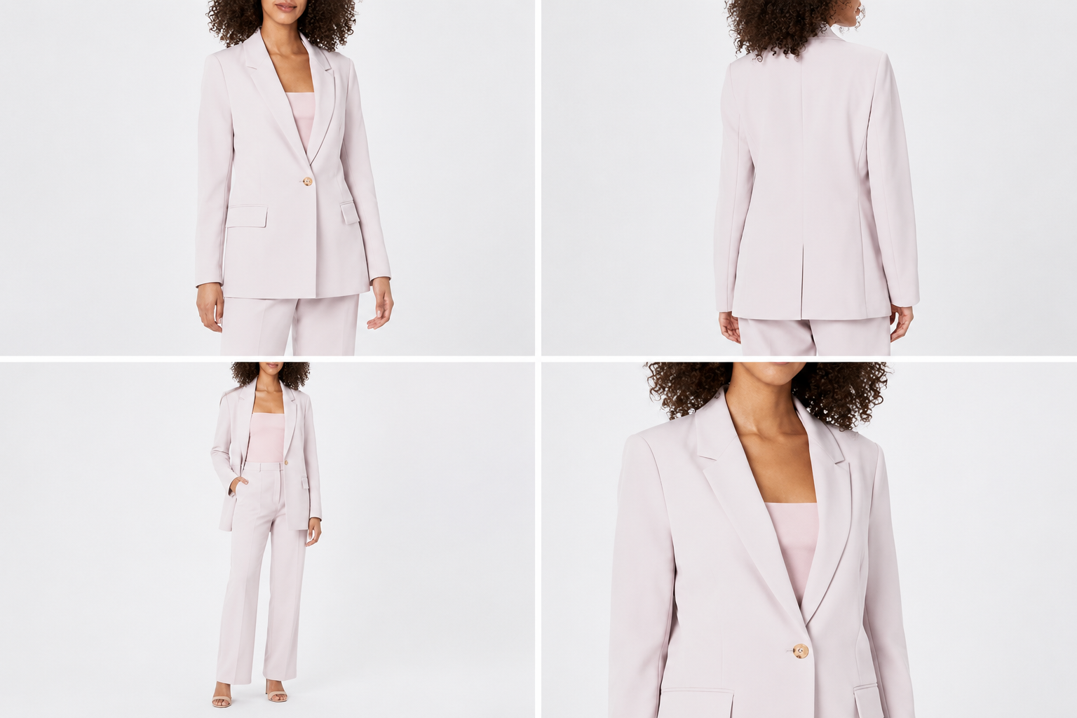 Sacou damă The Drop Blake Long Blazer Lilac Marble
