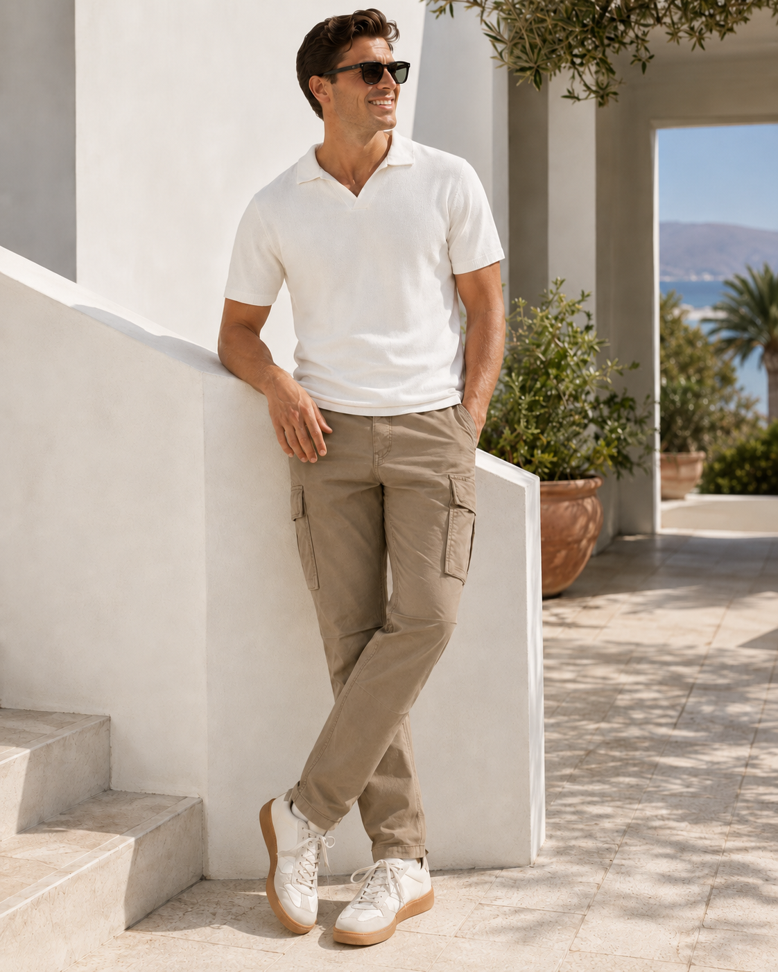 Pantaloni cargo JACK & JONES Tucker Tapered Fit bărbați – Dune