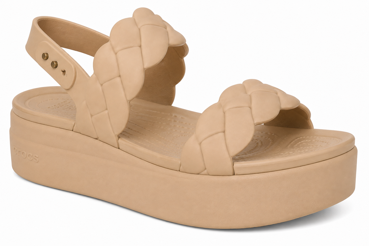 Sandale damă Crocs Brooklyn Woven Upper Low Wedge