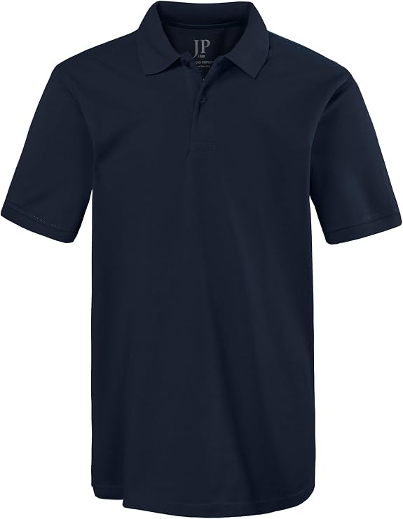 Tricou polo JP1880 bărbați Basic Piqué negru