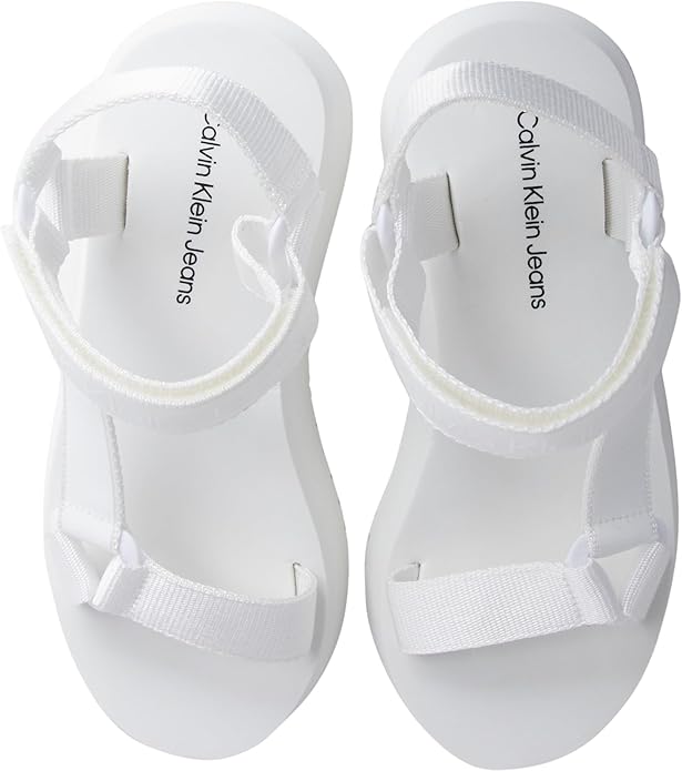 Sandale Calvin Klein Jeans Velcro Webbing DC Damă, Bright White (Alb)