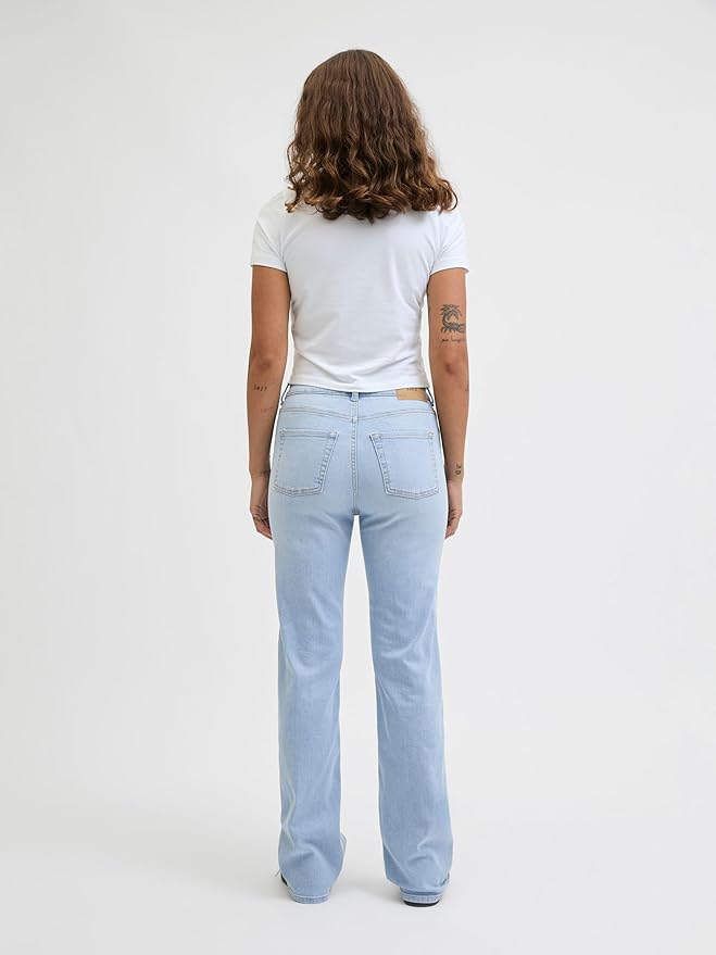 JJXX JXNICE Slim Straight Mid Waist Jeans damă Light Blue Denim