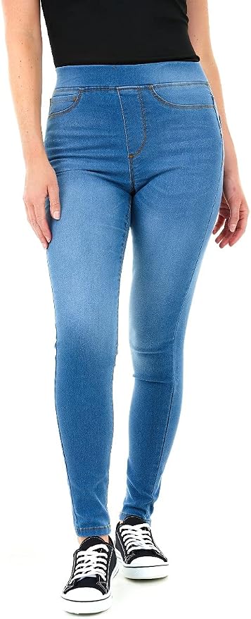 Blugi Jeggings Skinny Damă M17 – Mid Wash Blue
