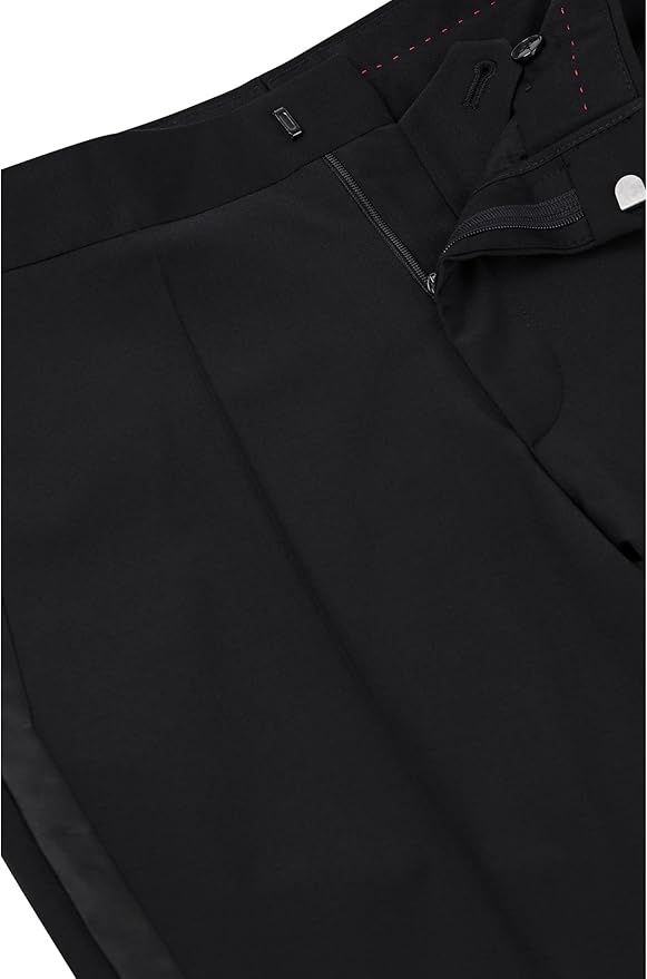 HUGO Hesten224E1X Pantaloni de Costum Extra Slim Fit Negri – Bărbați | Originali