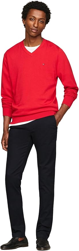 TOMMY HILFIGER Pantaloni Chino Slim Fit Bleumarin Bărbați Originali