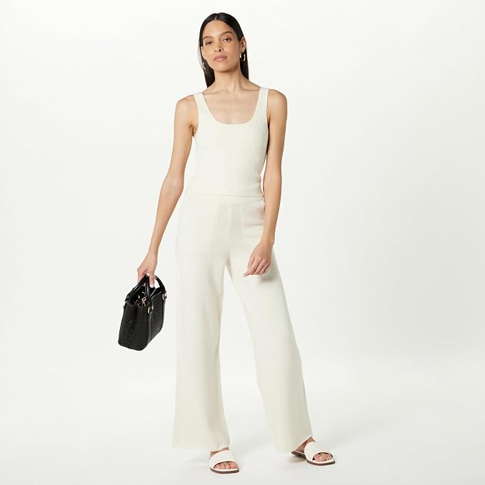 The Drop pantaloni tricot femei Cynthia Pant Whisper White