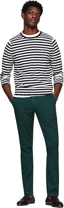 TOMMY HILFIGER Pantaloni Chino Bleecker Structure Verde Hunter Bărbați