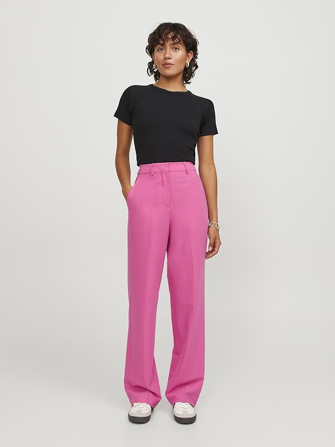 Pantaloni Damă JJXX JXMARY High Waist Carmine Rose