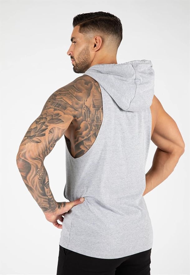 GORILLA WEAR Rogers Hooded Tank Top cu Glugă Gri Bărbați XL Original