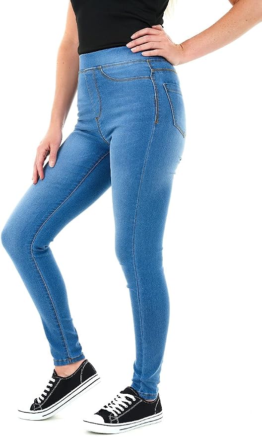 Blugi Jeggings Skinny Damă M17 – Mid Wash Blue