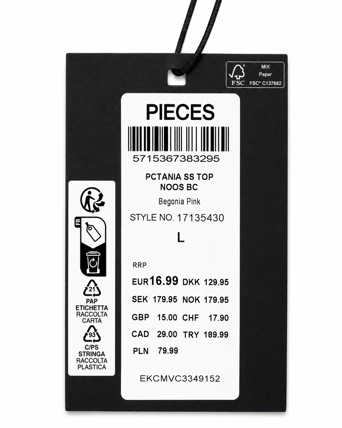 Tricou damă PIECES PCTANIA