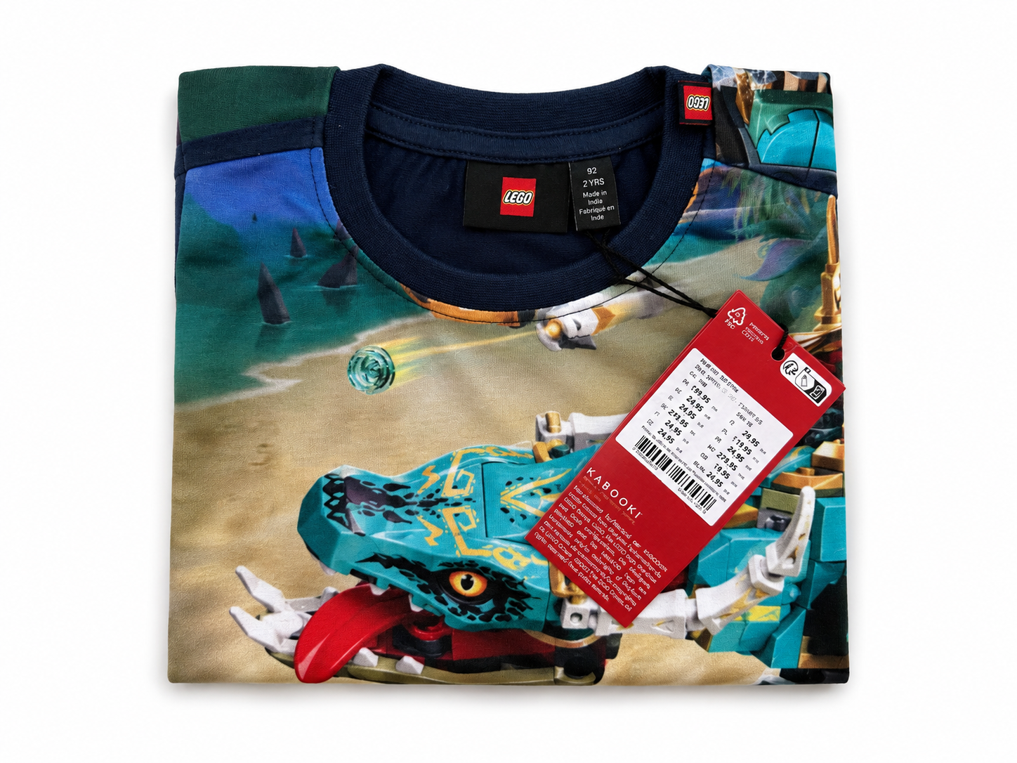 Tricou LEGO NINJAGO pentru copii – imprimeu frontal – bleumarin