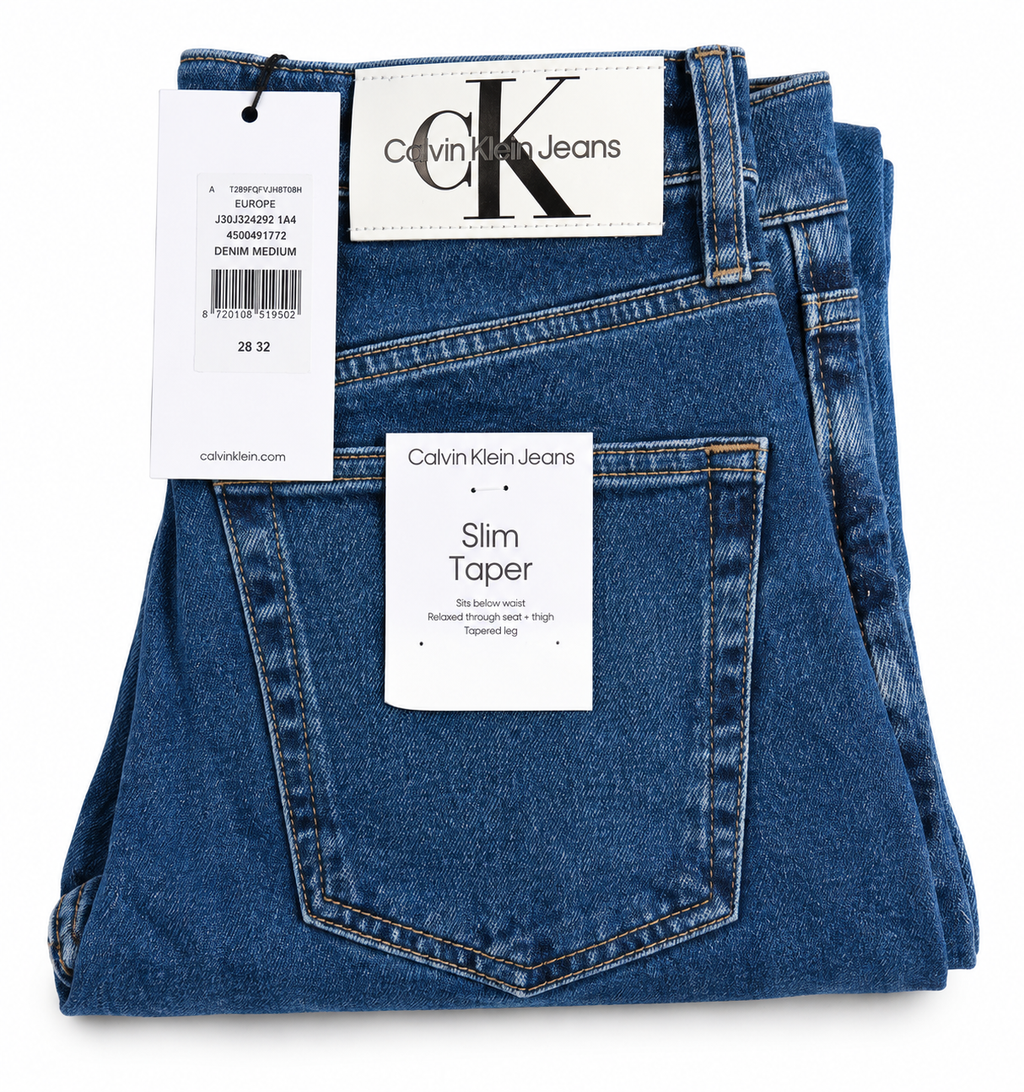 Blugi Bărbați Calvin Klein Jeans Slim Taper Denim Medium – imagine produs 4