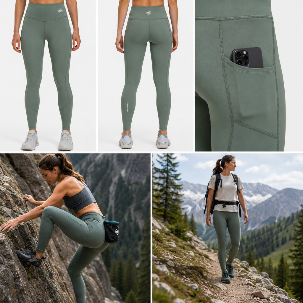 Colanți MAMMUT damă Massone Tights Dark Jade XS