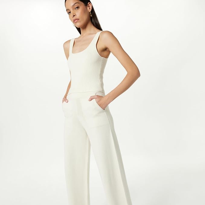 The Drop pantaloni tricot femei Cynthia Pant Whisper White